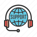 center, communication, global, globe, support, world 