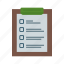 bulleted list, chart, checklist, document, list, numbered, tasks 