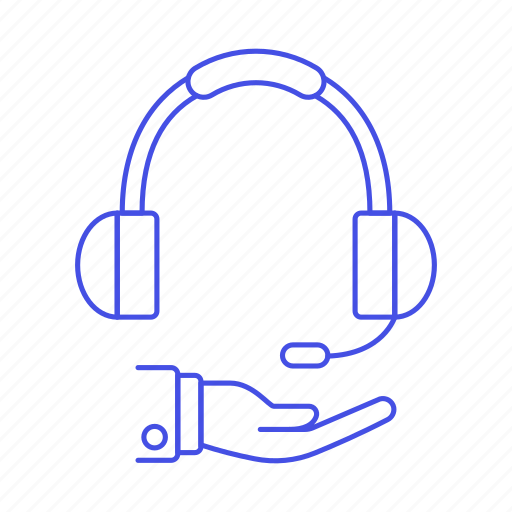 Call, center, customer, hand, headphone, headset, support icon - Download on Iconfinder