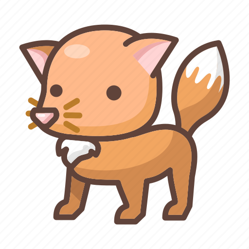 Animal, cartoon, cute, fox, fur, mammal, wildlife icon - Download on Iconfinder