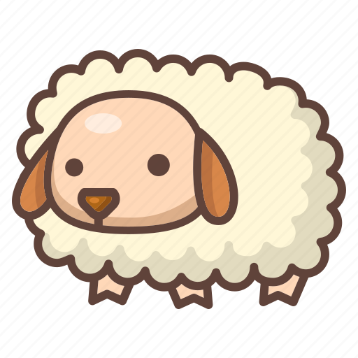 Animal, cartoon, cute, farm, lamb, mammal, sheep icon - Download on Iconfinder