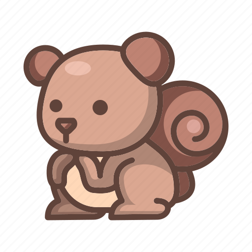 Animal, cartoon, cute, furry, mammal, squirrel, wild icon - Download on Iconfinder