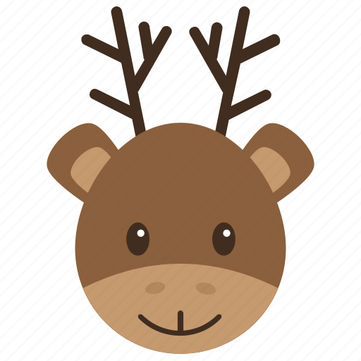 Animal, deer, elk, reindeer, reindeer head icon - Download on Iconfinder