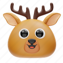 deer, animal, cute, face, smile, head, avatar, emotion, mascot