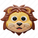 lion, animal, cute, face, smile, head, avatar, emotion, mascot