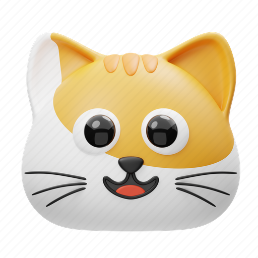 Cat, animal, cute, face, smile, head, avatar icon - Download on Iconfinder