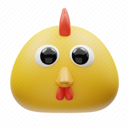 Chicken, animal, cute, face, smile, head, avatar icon - Download on Iconfinder