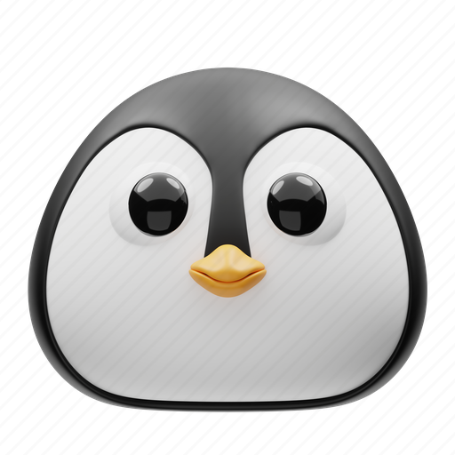 Penguin, animal, cute, face, head, avatar, emotion icon - Download on Iconfinder