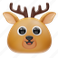 deer, animal, cute, face, smile, head, avatar, emotion, mascot 