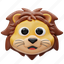 lion, animal, cute, face, smile, head, avatar, emotion, mascot 