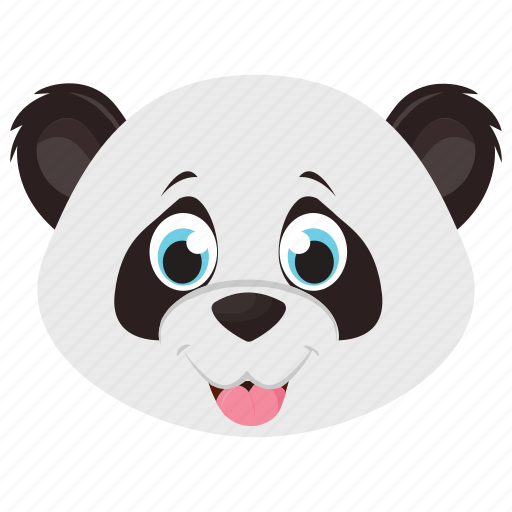 panda bear face cartoon