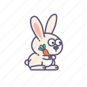 rabbit, animal, cute, cartoon