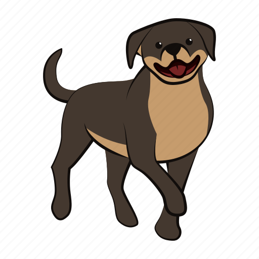 Rottweiler, labrador, dog, puppy, pet, cute, cartoon icon - Download on Iconfinder