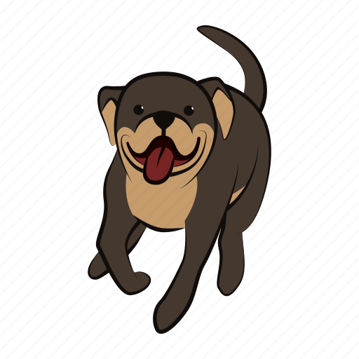 Rottweiler, labrador, dog, puppy, pet, cute, cartoon icon - Download on Iconfinder