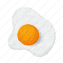 fried egg, breakfast, meal, food, egg, sunny side up, egg yolk