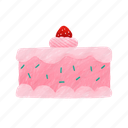 strawberry cake, cake, bakery, dessert, birthday, party, celebration