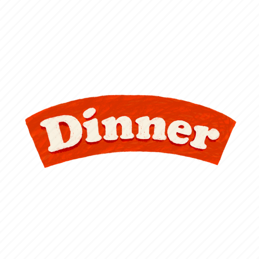 Dinner, text, label, word, eating, dining, time to eat icon - Download on Iconfinder