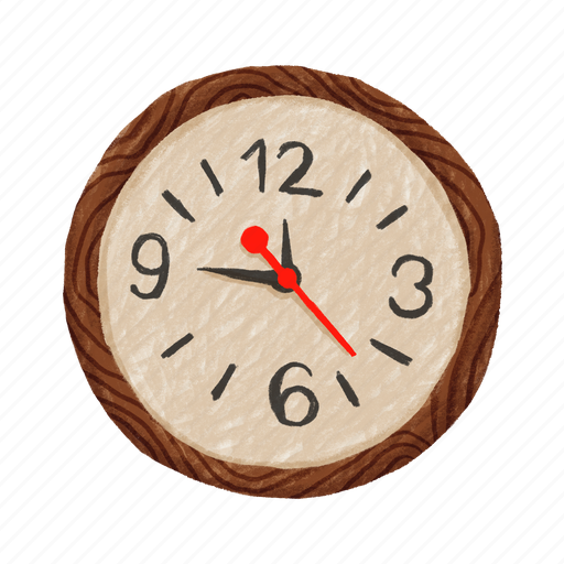 Wall clock, clock, hanging clock, time, furniture, household, decoration icon - Download on Iconfinder