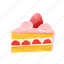 strawberry shortcake, strawberry cake, bakery, cafe, dessert, sweet, cake 