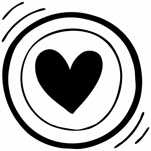 Circle, doodle, heart, plate, shape, favorite, valentine icon - Download on Iconfinder