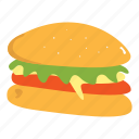 hamburger, cheeseburger, burger, fast-food, junk-food, delicious, tasty