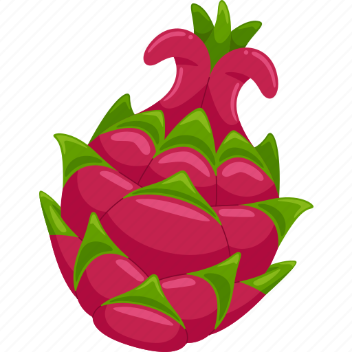 Dragon, fruit, cute, food, vector, tropical, cartoon icon - Download on Iconfinder