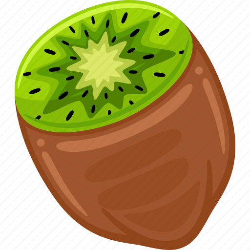 Kiwi, cute, fruit, food, vector, tropical, cartoon icon - Download on Iconfinder