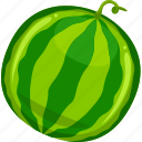 watermelon, cute, fruit, food, vector, tropical, cartoon, fresh, kawaii