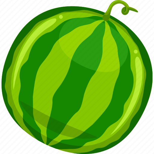 Watermelon, cute, fruit, food, vector, tropical, cartoon icon - Download on Iconfinder