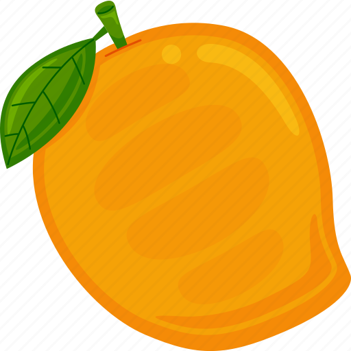 Mango, cute, fruit, food, vector, tropical, cartoon icon - Download on Iconfinder