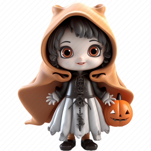 Halloween, pumpkin, ghost, character 3D illustration - Download on Iconfinder