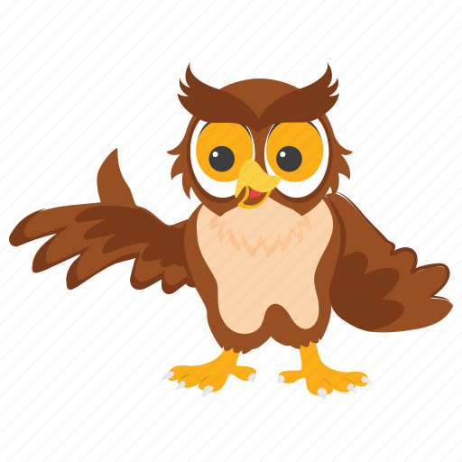 Cute owl, owl, owl cartoon, owl character, owl drawing icon - Download on Iconfinder
