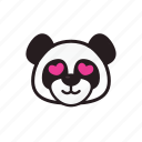 emoticon, love, panda