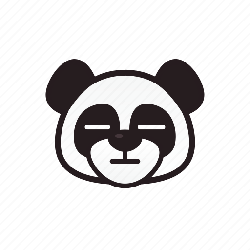 Emoticon, face, no expression, panda icon - Download on Iconfinder