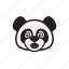 circle, confused, emoticon, panda 