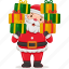 santa, claus, christmas, winter, holiday, xmas, happy, gift, celebration 