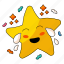 star laughing, star, gold star, emoji, laughter, smiling, emoticon 