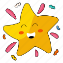 gold star, smile star, happy star, expression, emotion, emoji, smiley