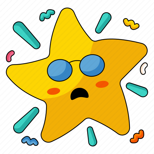 Cool star, star, gold star, christmas, emoji, cute star icon - Download on Iconfinder
