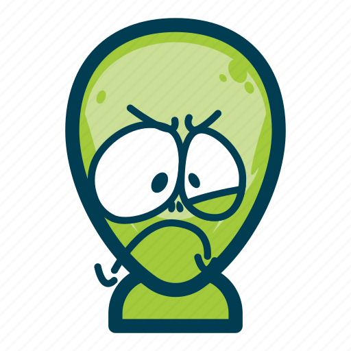 Sticker, cute, alien, emoji, character sticker - Download on Iconfinder