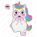 cute, unicorn, brithday, animal, rainbow, celebration, birthday, mascot, cake