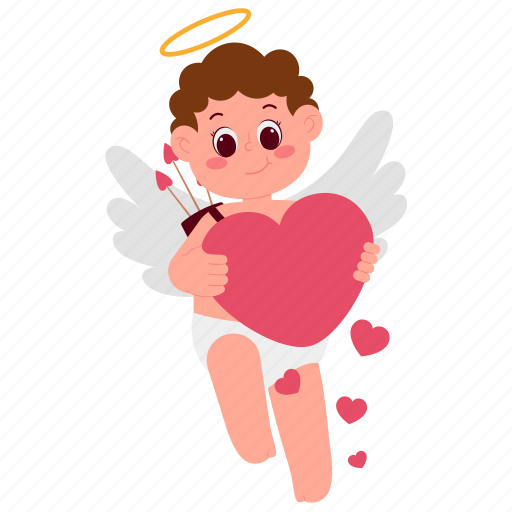 Angel, heart, cupid, valentine, kid, cute, love icon - Download on Iconfinder