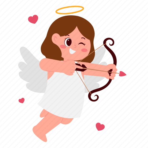 Angel, bow, arrow, cupid, valentine, cute, love icon - Download on Iconfinder
