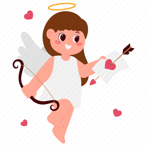 Girl, angel, love, letter, cupid, valentine, cute icon - Download on Iconfinder