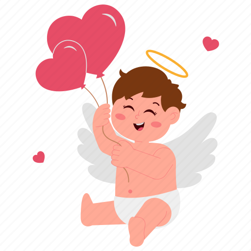 Happy, boy, love, baloon, cupid, heart, birthday icon - Download on Iconfinder