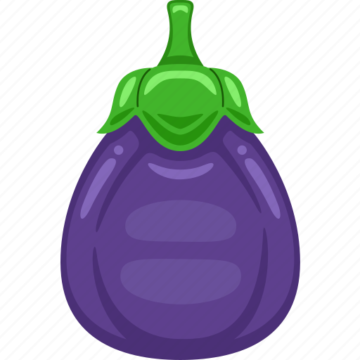Aubergine, vector, cute, healthy, agriculture, food, vegetable icon - Download on Iconfinder