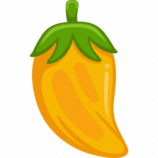 Yellow, chili, vector, cute, healthy, agriculture, vegetable icon - Download on Iconfinder