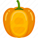 yellow, pepper, vector, cute, healthy, agriculture, food, nature, vegetable
