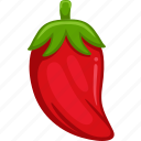 red, chili, vector, cute, healthy, agriculture, food, nature, vegetable