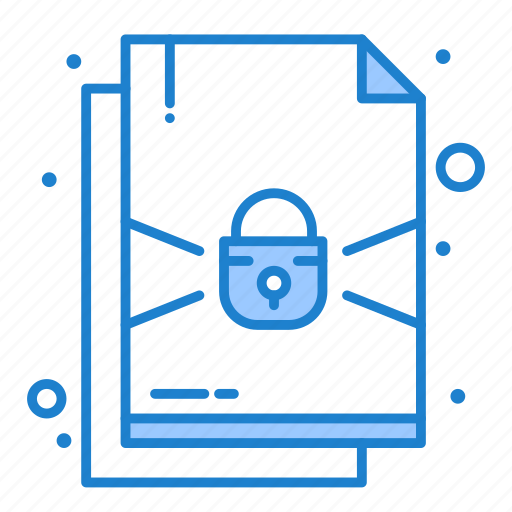 Document, lock, protection icon - Download on Iconfinder
